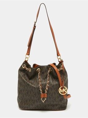 Michael Kors Monogram Bucket Bag